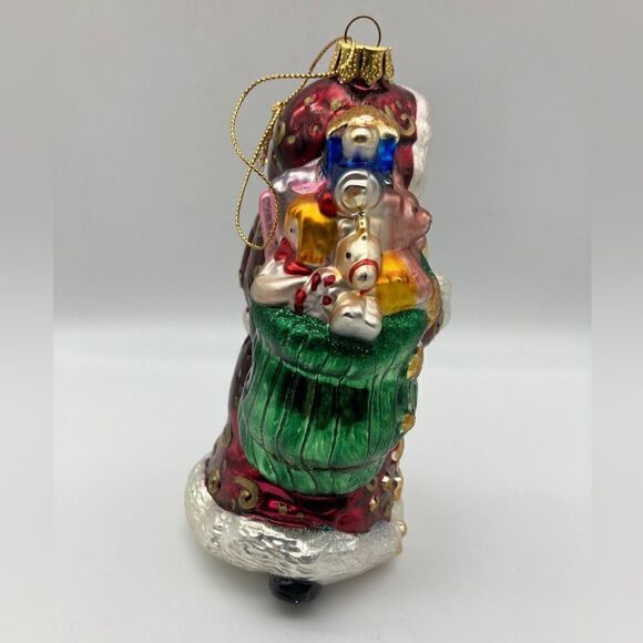 Vintage Brass Key Santa Claus Blown Glass for Christmas Tree - Picture 4 of 9